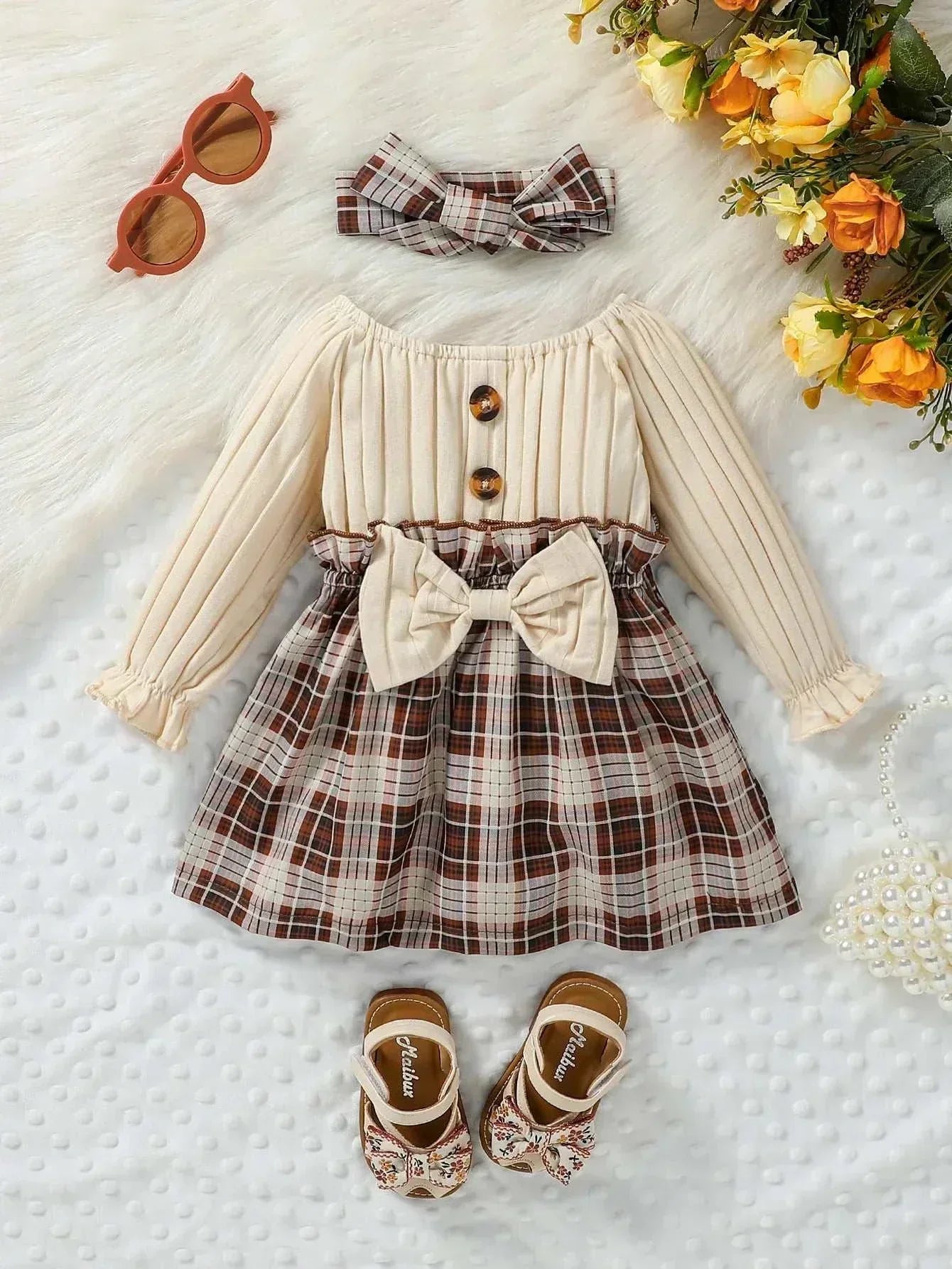 Robe à manches longuesRobe à mRobe à manches longues bébé fille